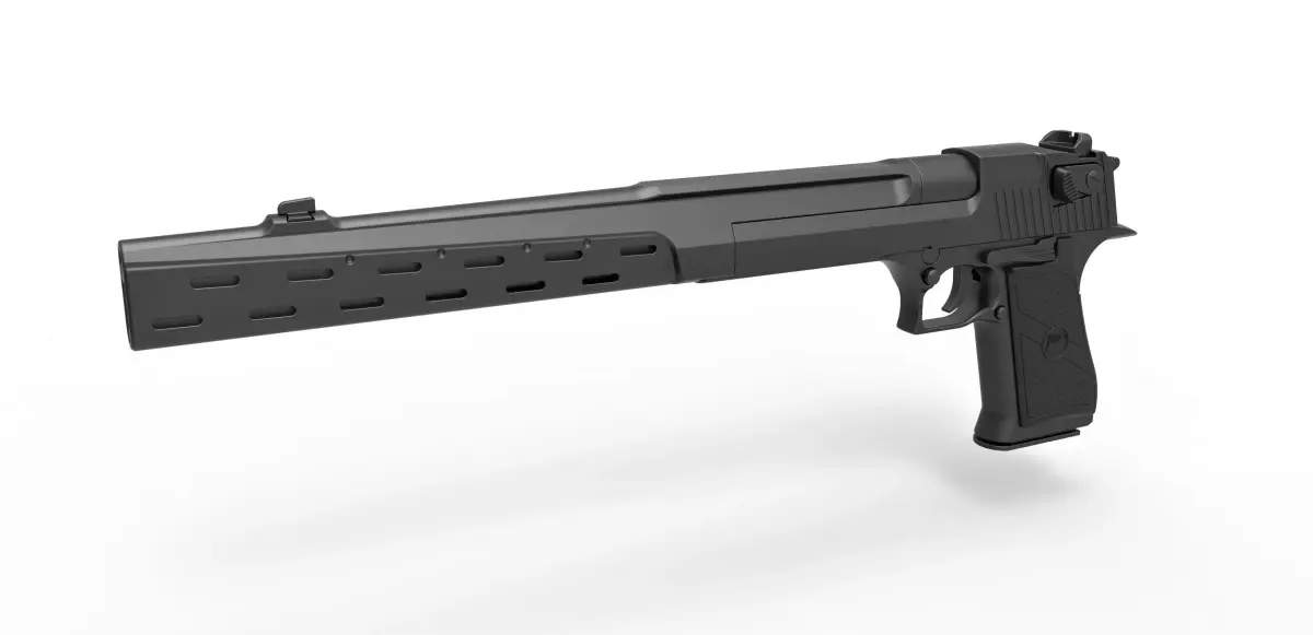 Pistol from the movie The Punisher 1989 3D model