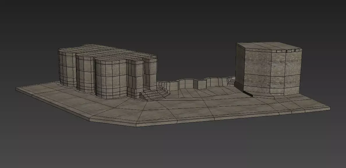 3d castle Low-poly 3D model