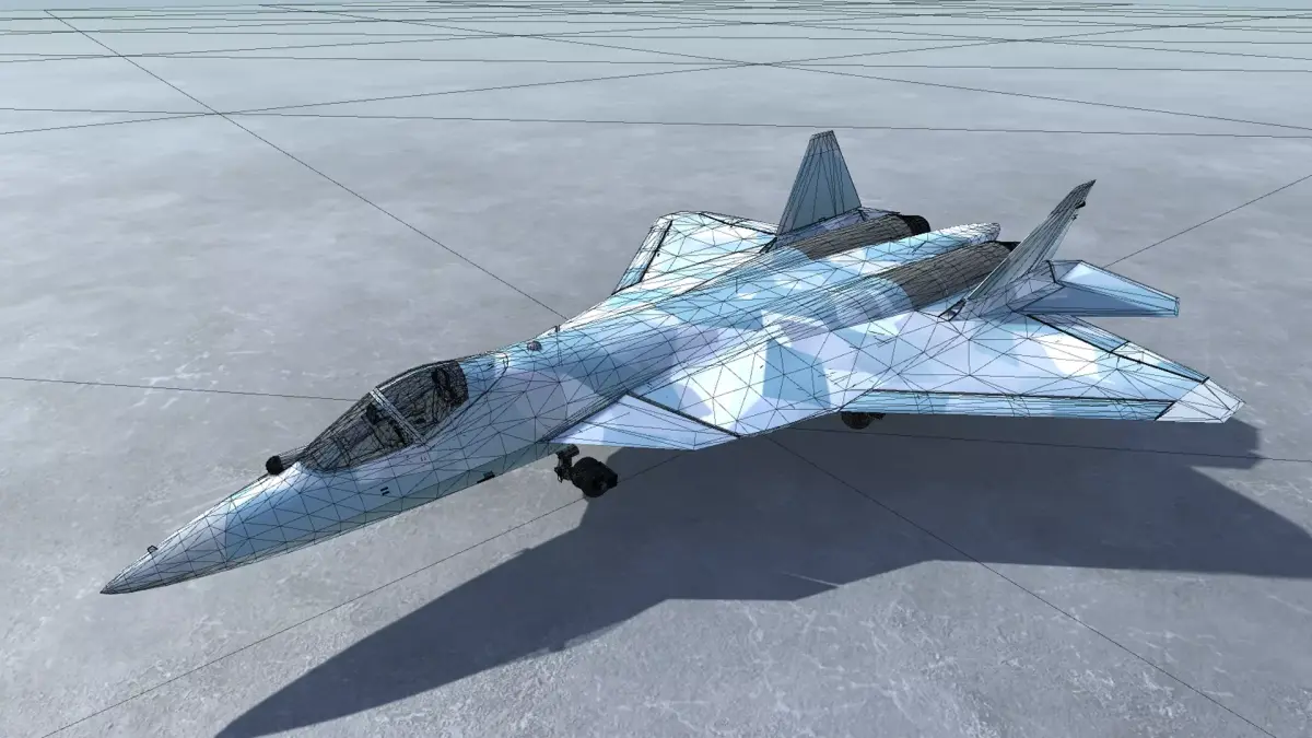 Jet fighter - military vehicle Low-poly 3D model
