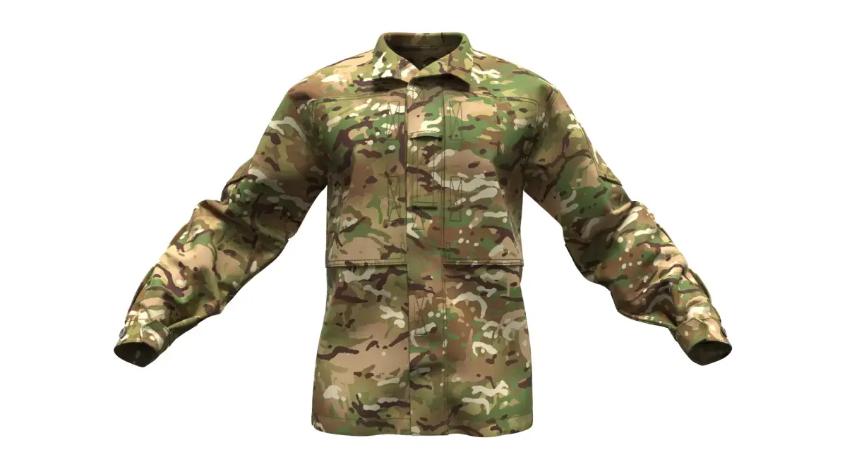 British MTP PCS CU Combat Jacket - Marvelous Designer 3D model
