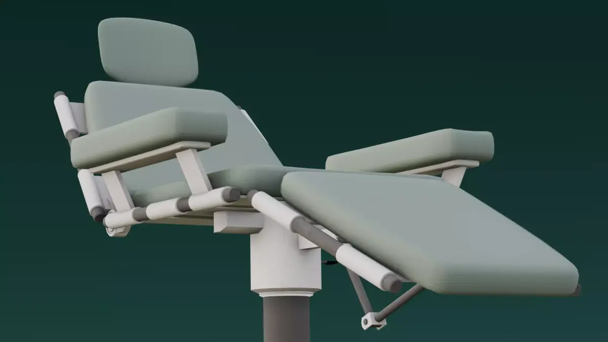 Medical Chair 3D Model  Low-poly 3D model