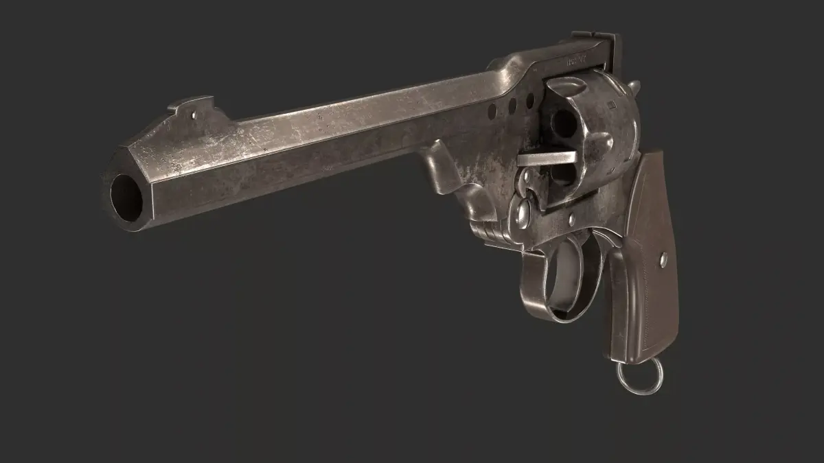 Revolver Webley MK VI 3D model