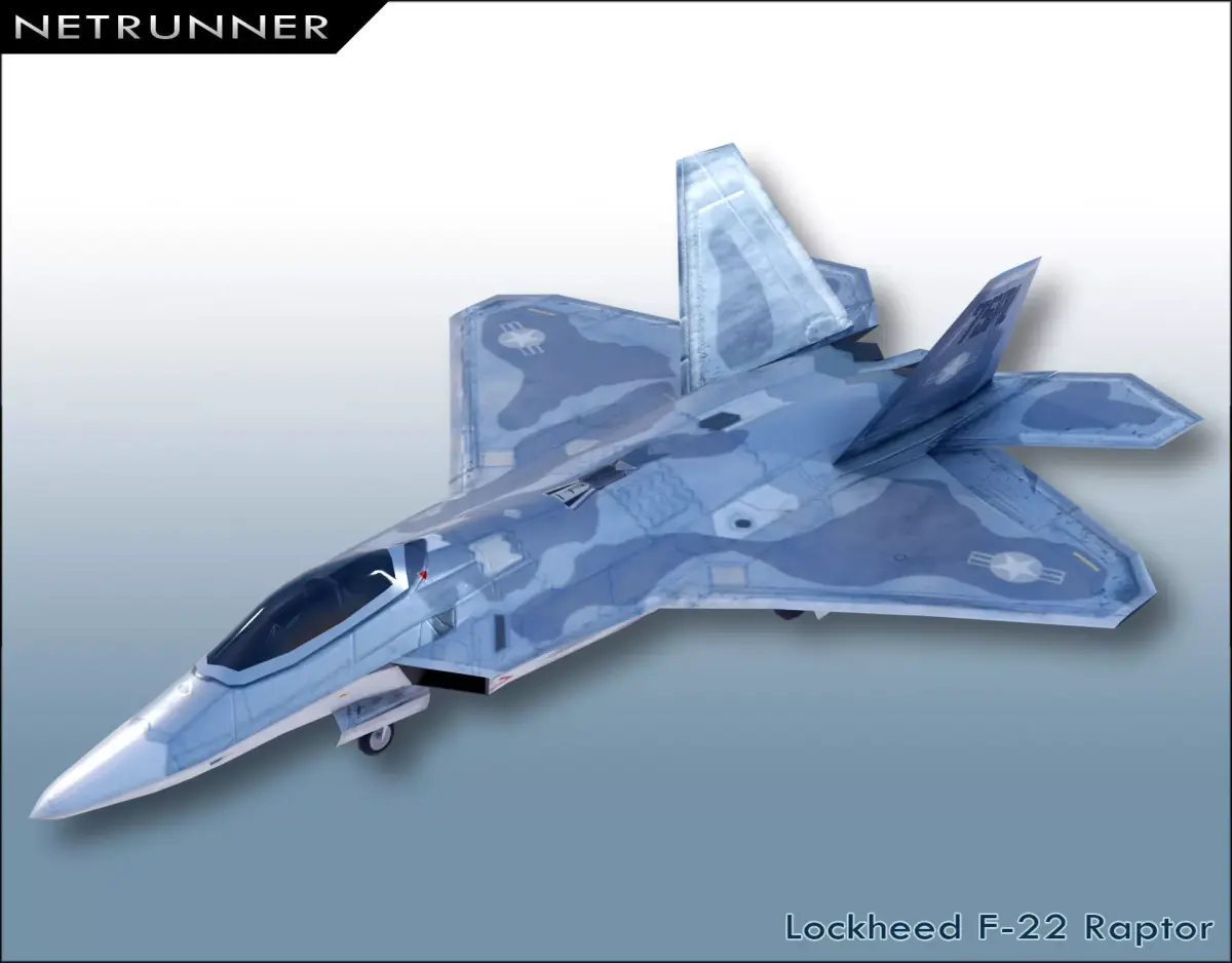 Lockheed Martin F-22 Raptor Low-poly 3D model purchase