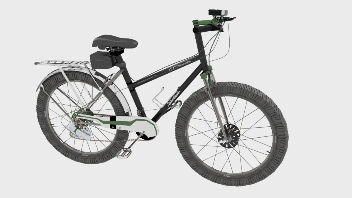Mountain Bicycle 15 Speed Low-poly 3D model