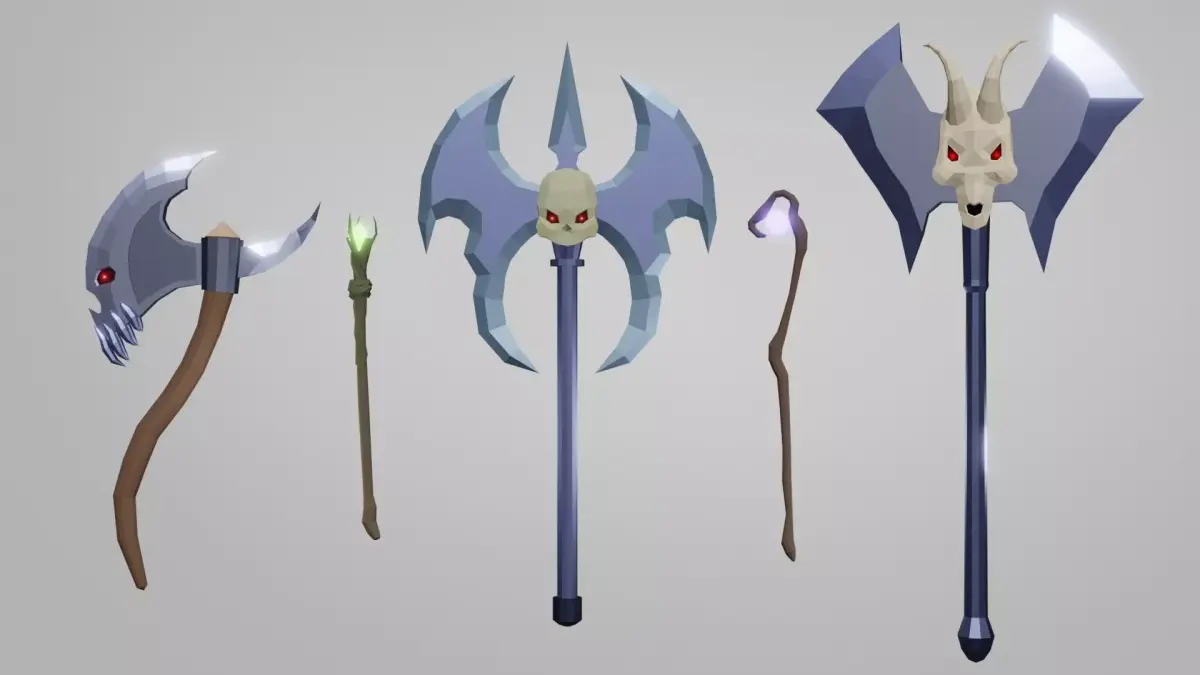 Low-Poly Fantasy Weapons Pack Low-poly 3D model