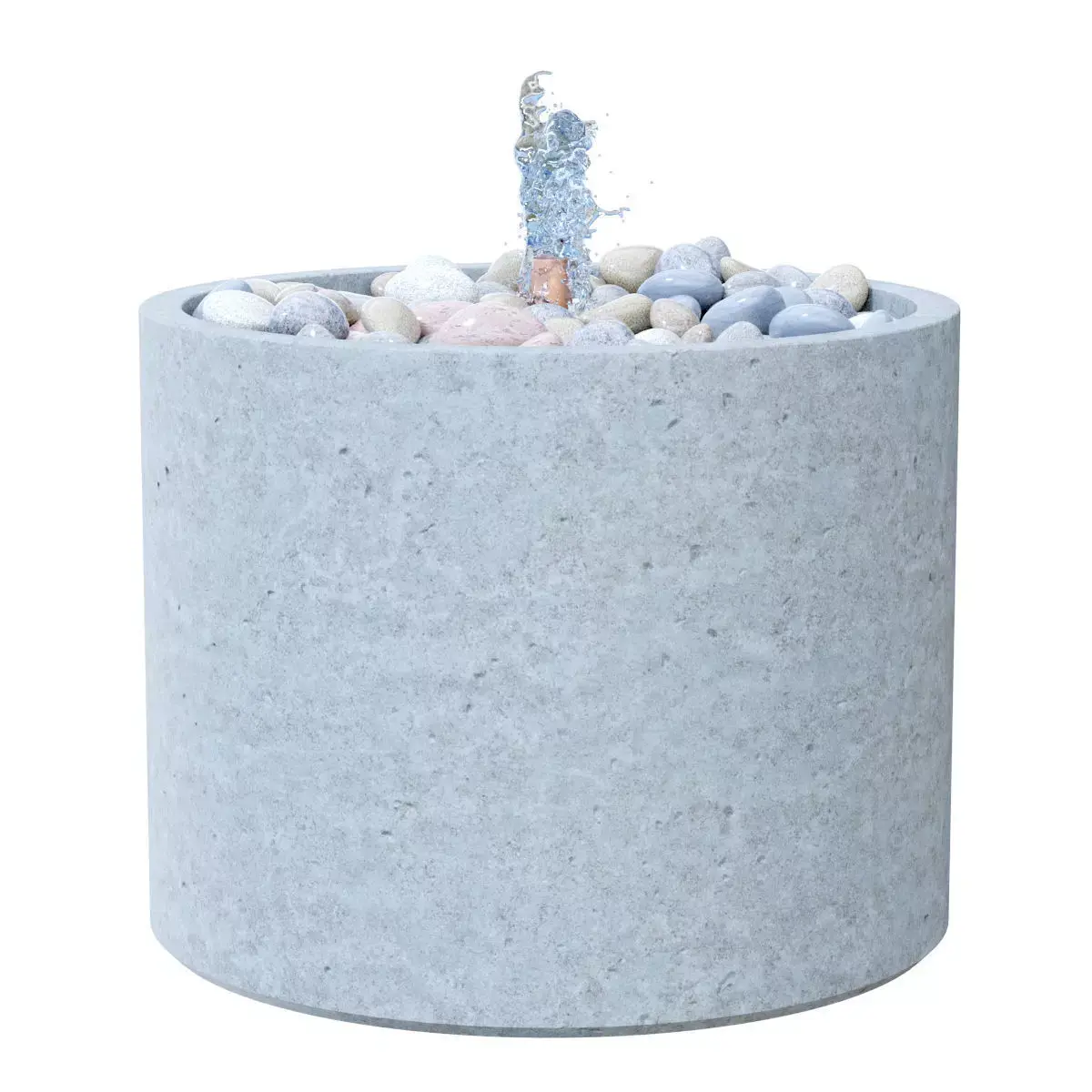 Evita Concrete Pebble Fountain 3D model
