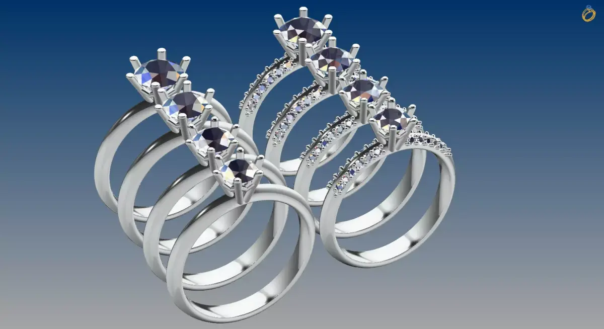 Engagement ring 3D model order