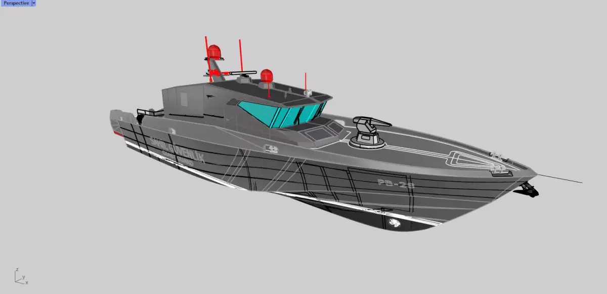 28m Turkish Coastguard Concept patrol boat 3D model