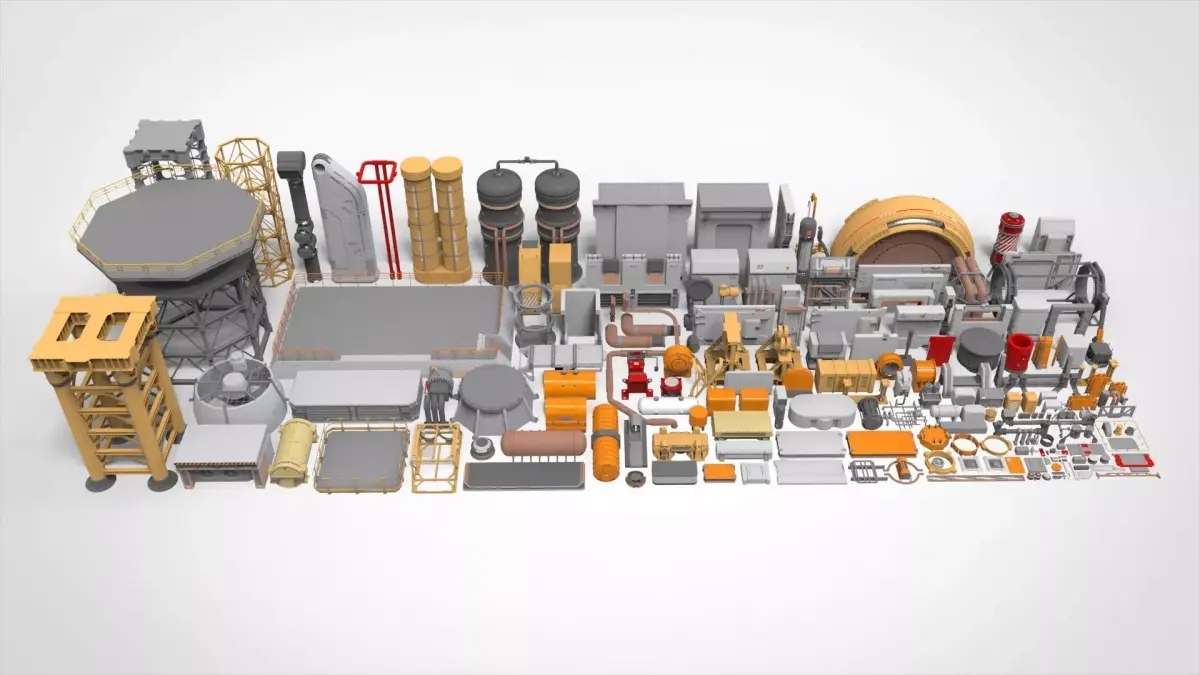 Sci-Fi architecture Elements collection 31 3D model
