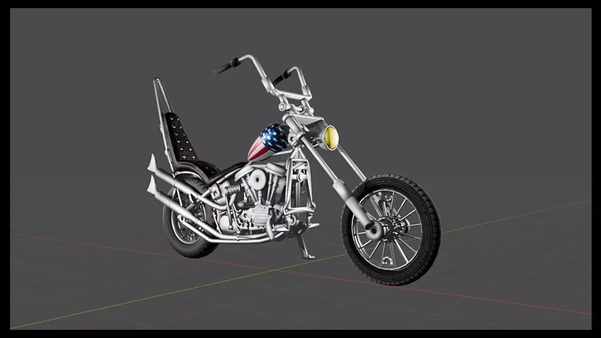 American Chopper Harley  Model Printable 3D 3D print model