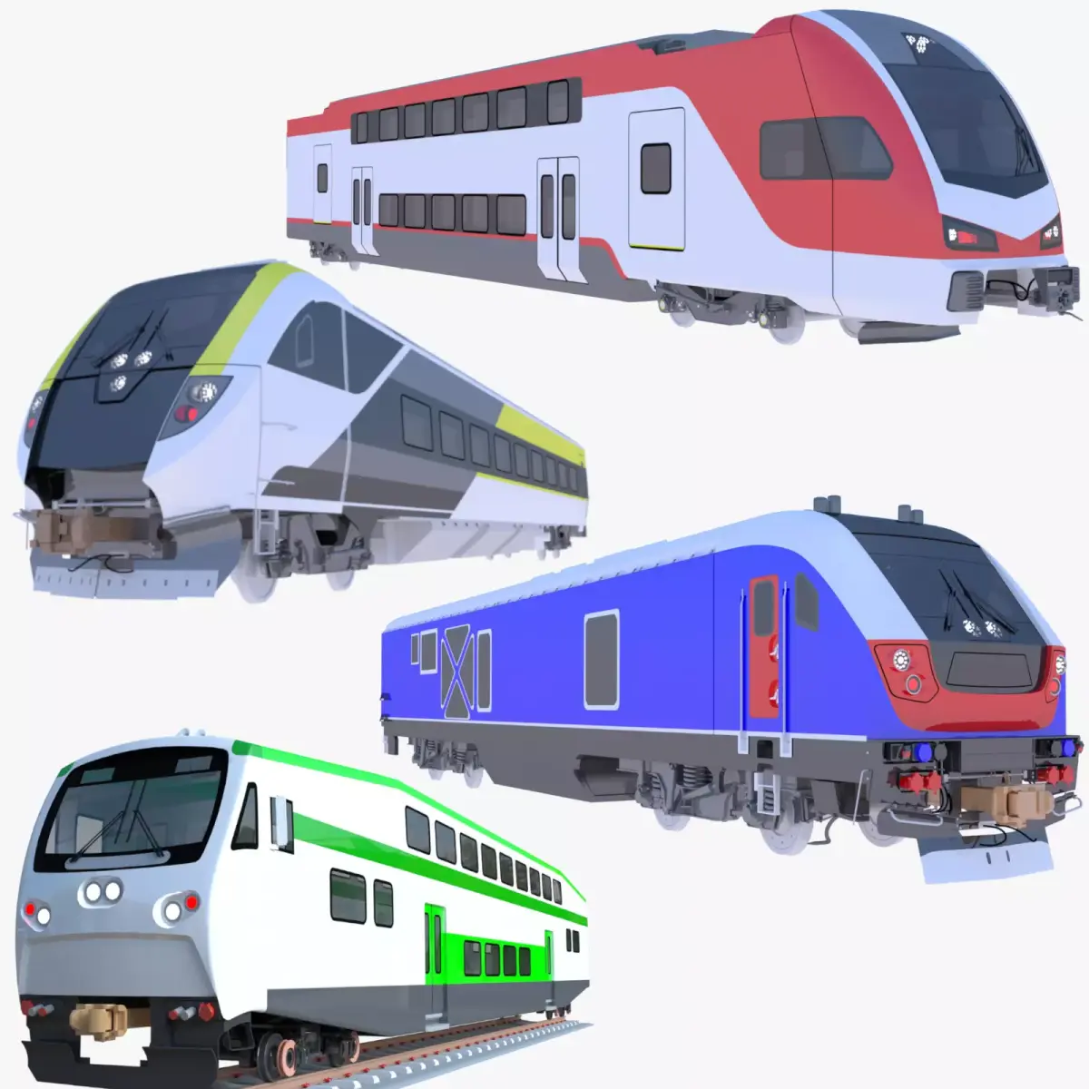 Trains USA and Canada II 3D Model Pack