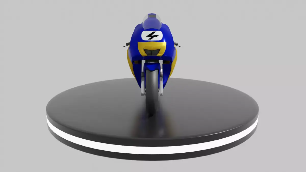 Moto de course Low-Poly Low-poly 3D model