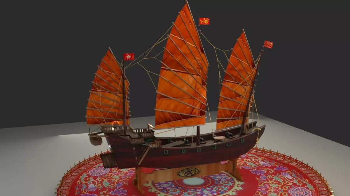 Chinese Junk ship 3D model