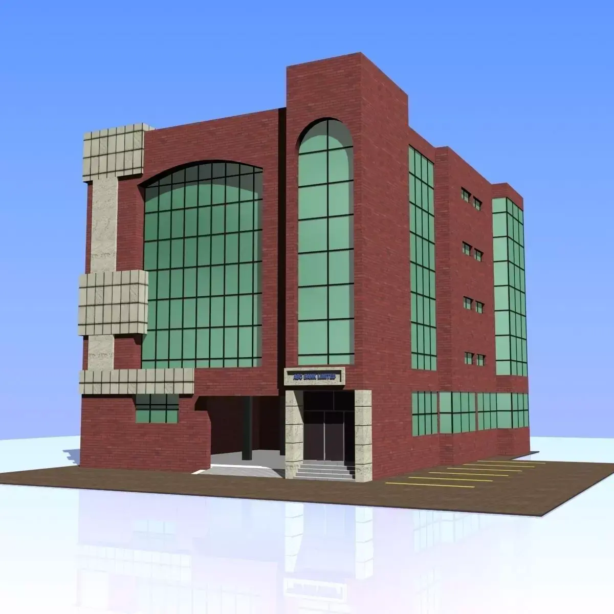 Bank Building 01 3D model