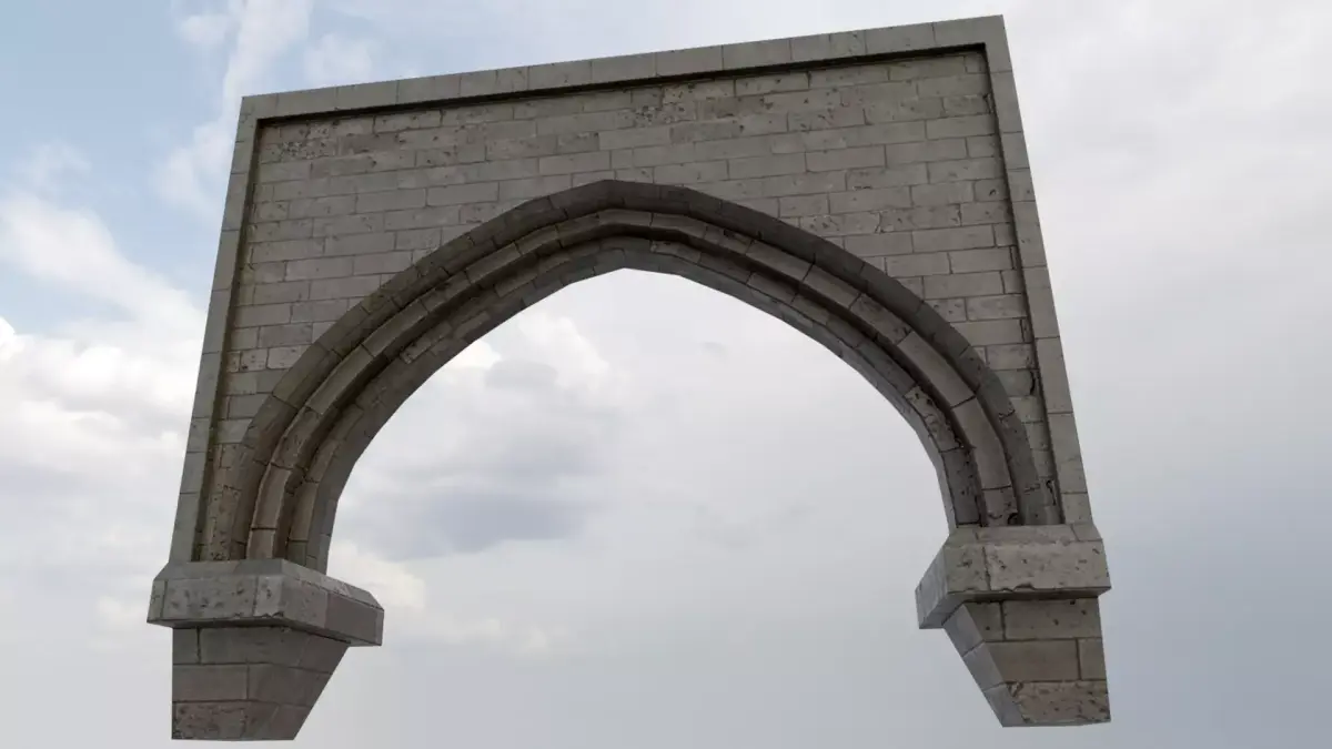 Stone Arch Low-poly 3D model