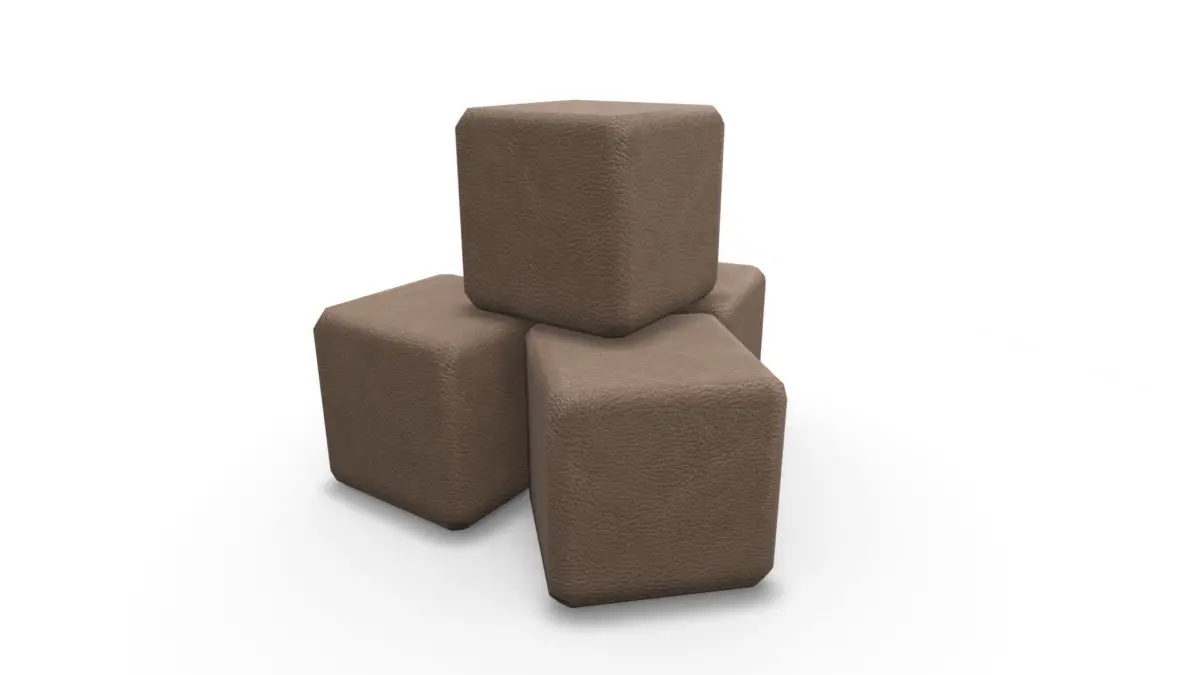 Leather Cubes SHC Quick Office LM Low-poly 3D model
