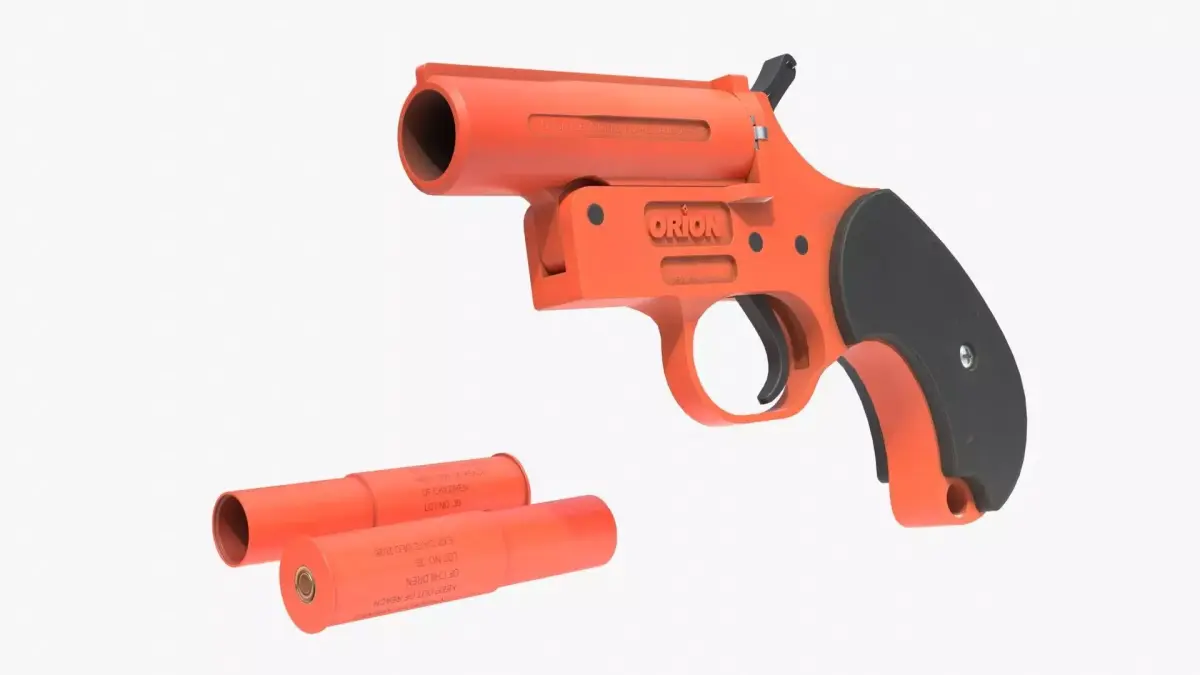Flare gun Orion Low-poly 3D model