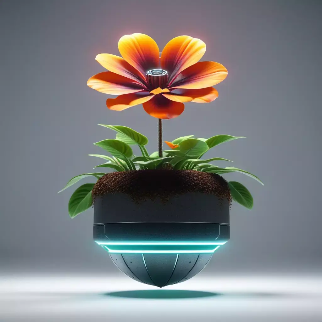 Botanical SciFi Floating Plant 3D model
