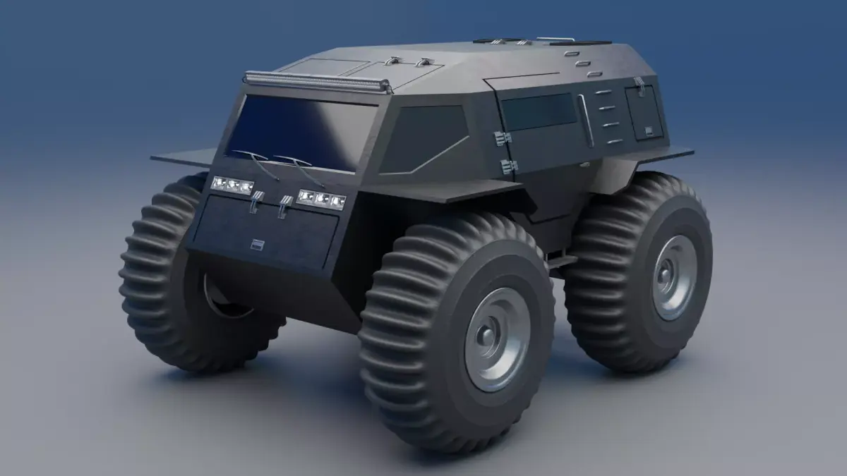 Military Truck Low-poly 3D model