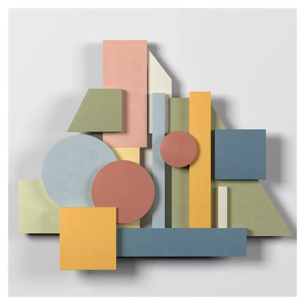 Wall Colored shapes Decoration - 90x50 - Collection - Part 9 3D model