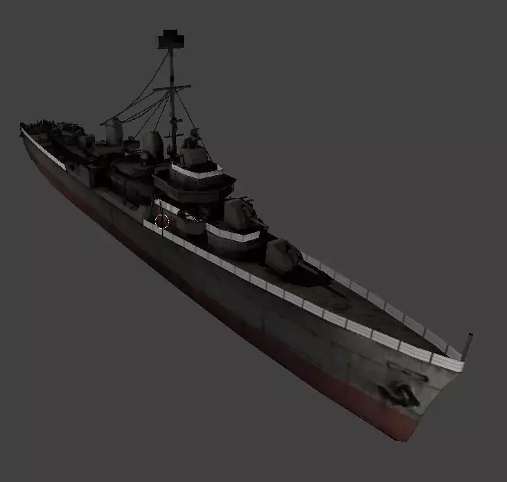 Fletcher Class Destroyer 3D model