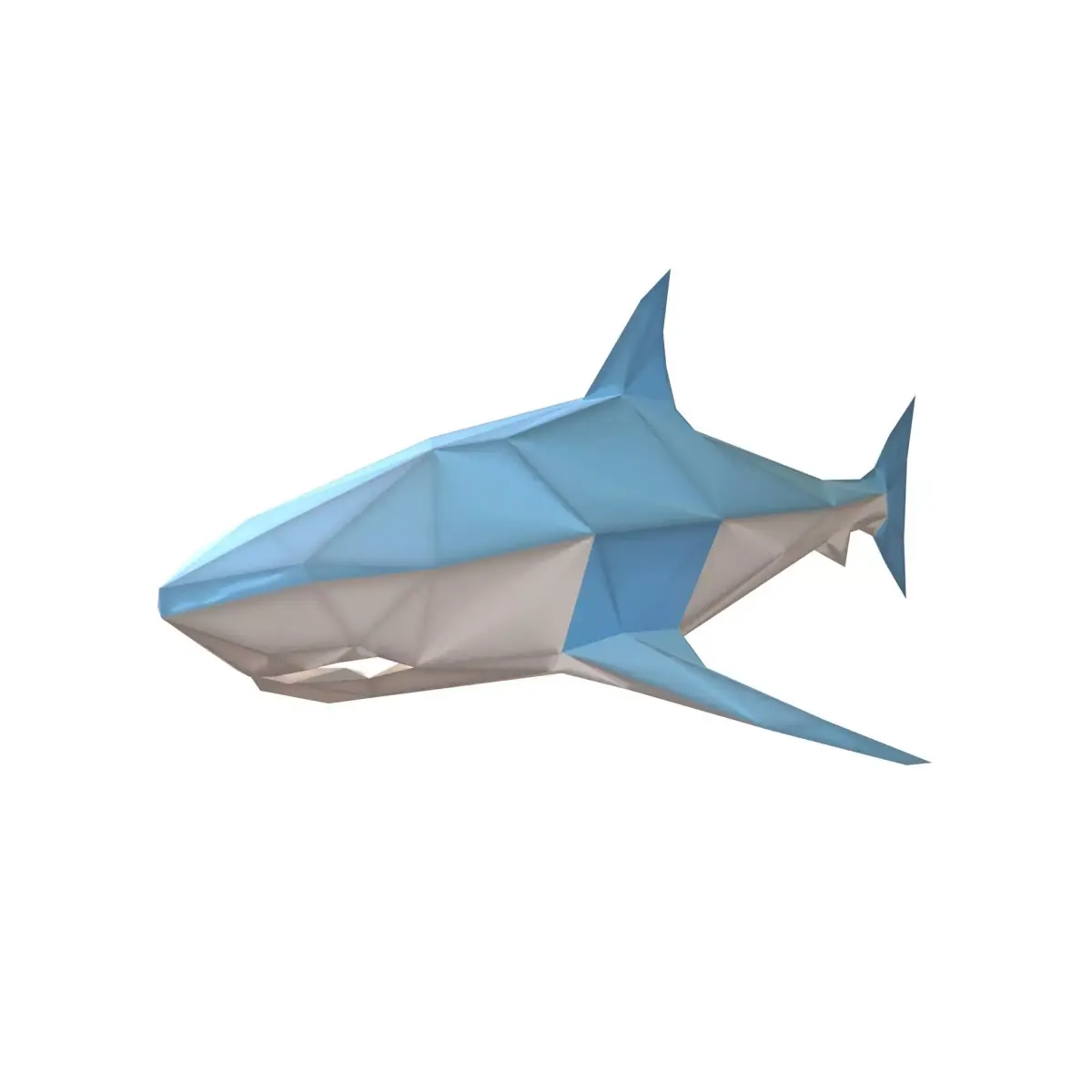 Low Poly Shark v1 007 Low-poly 3D model