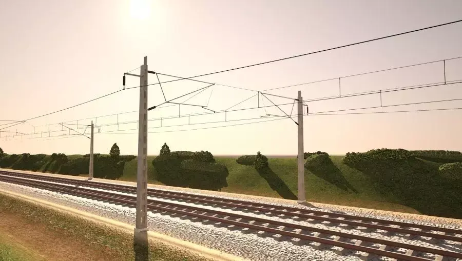 Tileable railway  3D model