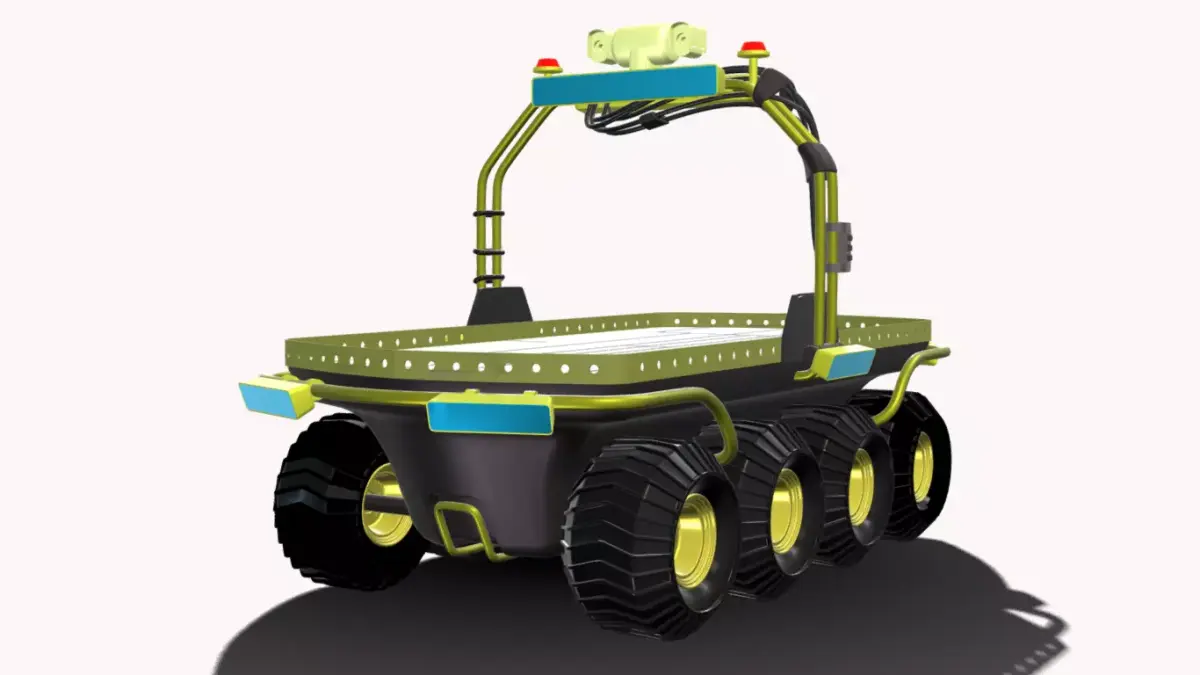 vehicle ugv  6x6 Low-poly 3D model