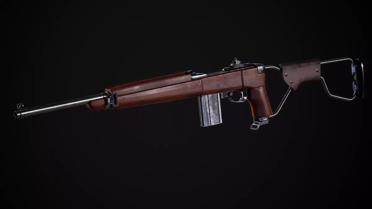M1 Carbine Para Low-poly 3D model