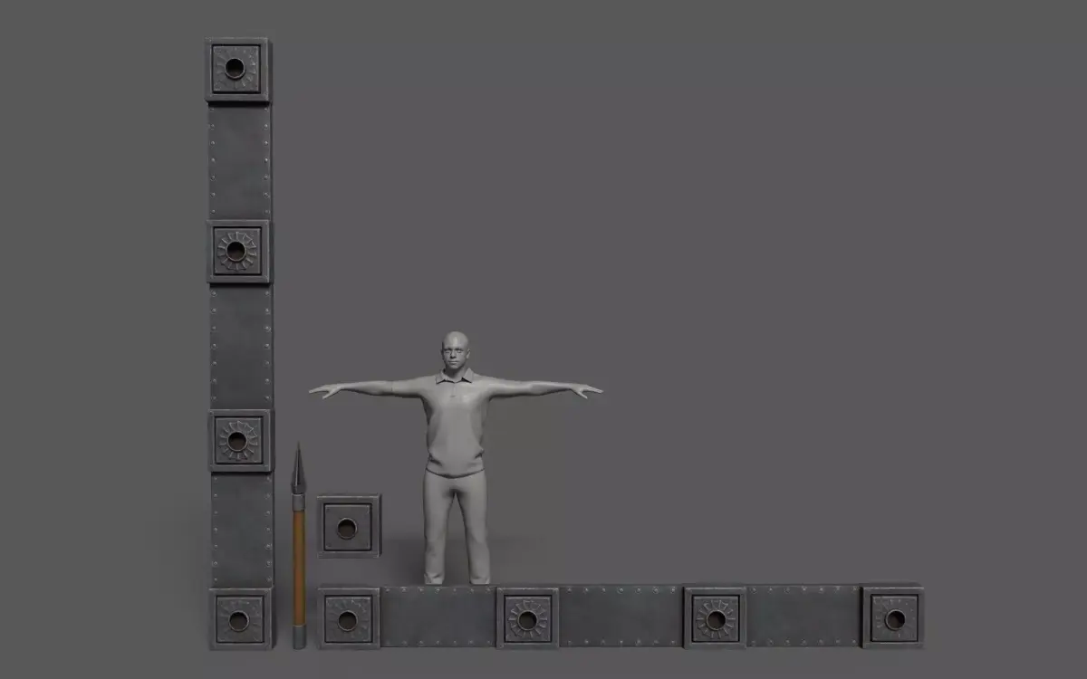 Spear-Trap Low-poly 3D model