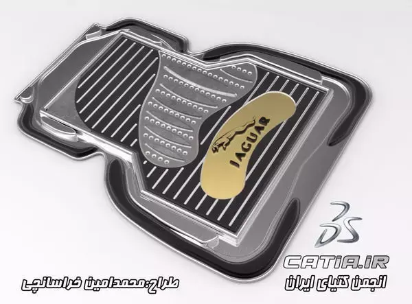 car floor mat design for Jaguar Free 3D model