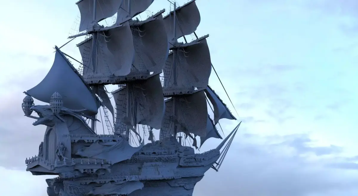 Manowar Fantasy Ship 3D model