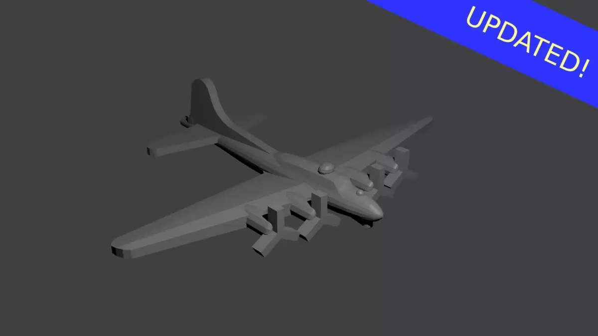 US B-17 Flying Fortress Bomber Free 3D print model