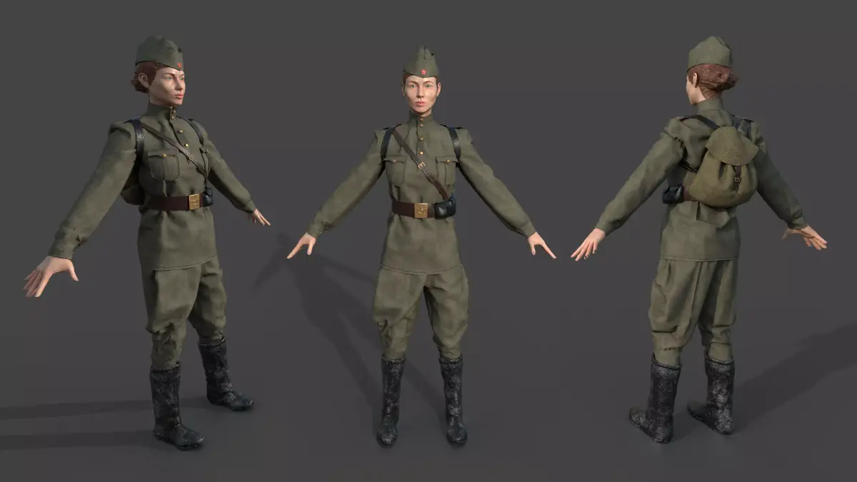 SNIPER WOMAN 3D model