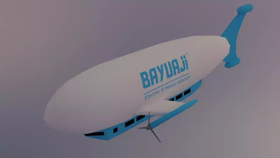 Electric Propeler Airship 3D model
