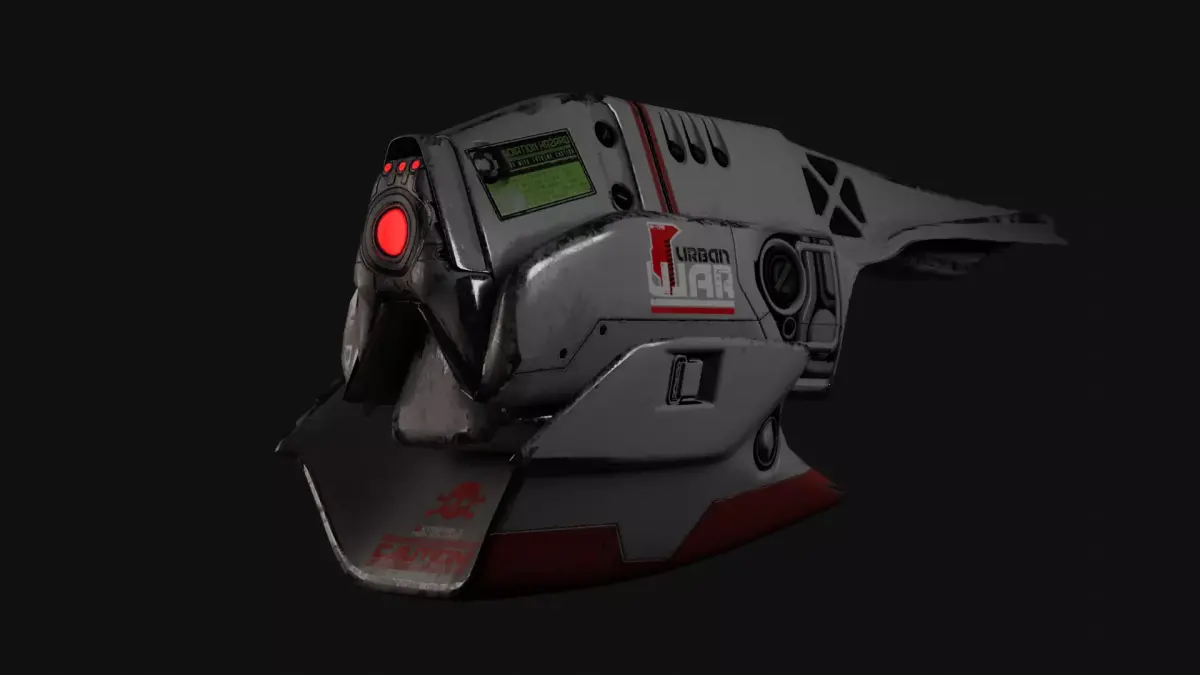 Sci-fi War Drone Low-poly 3D model
