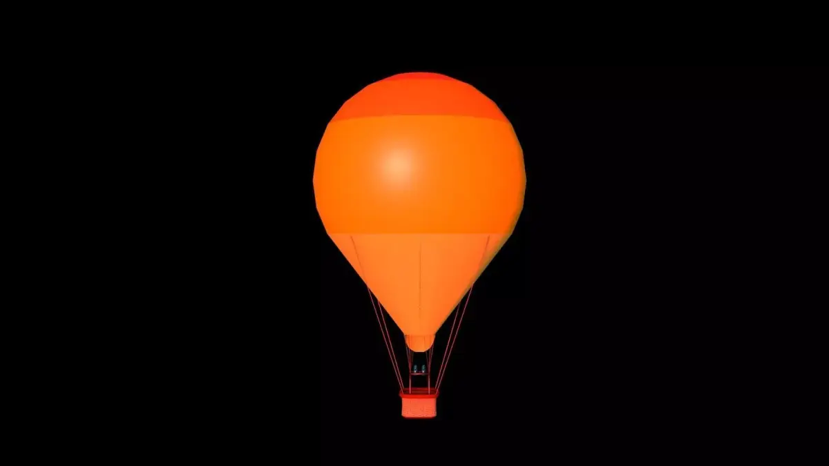 air balloon Low-poly 3D model purchase