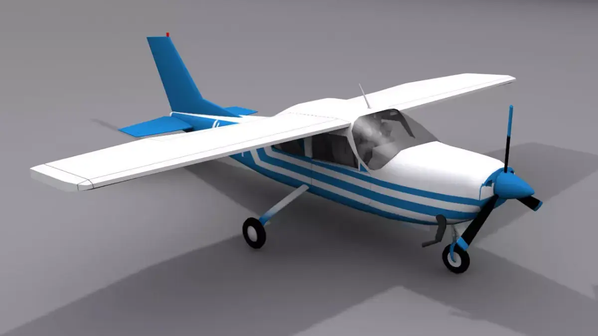 Cessna 210 Low-poly 3D model