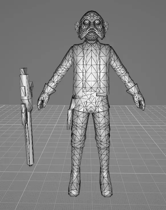 STAR WARS Nien Nunb - Low Poly Game - Battlefield - FBX MODEL Low-poly 3D model