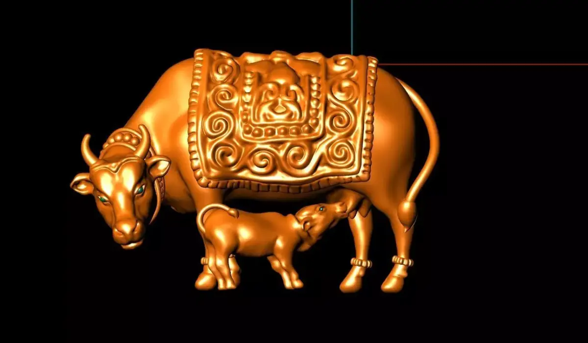 cow small litle cow eating milk part 2 3D print model