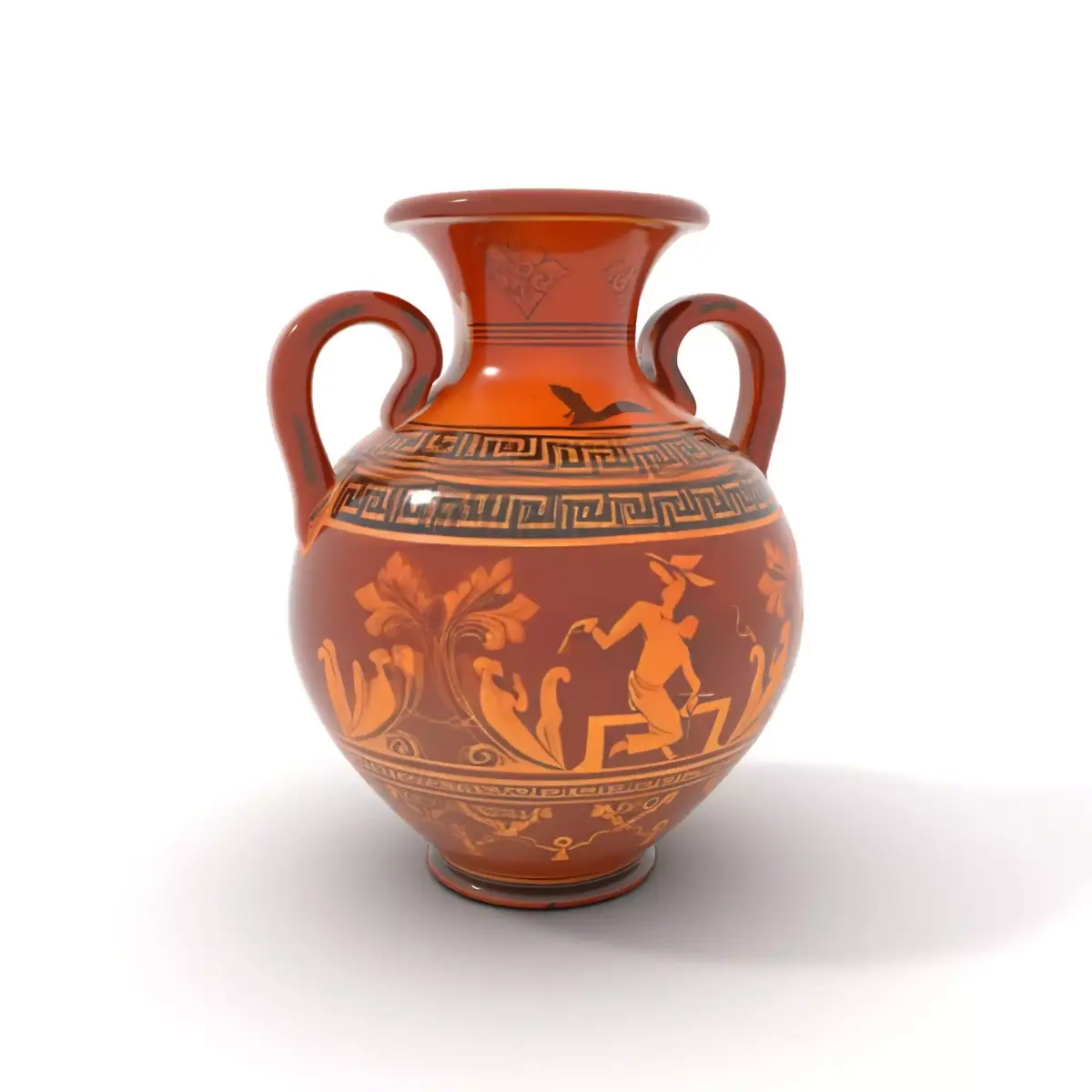 Greek Amphora Terra Cotta model pack Low-poly 3D model