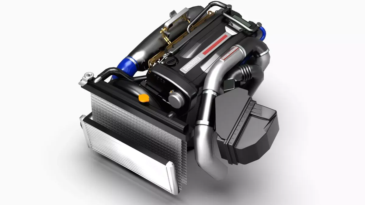 RB26DETT Inline 6 Engine Low-poly 3D model