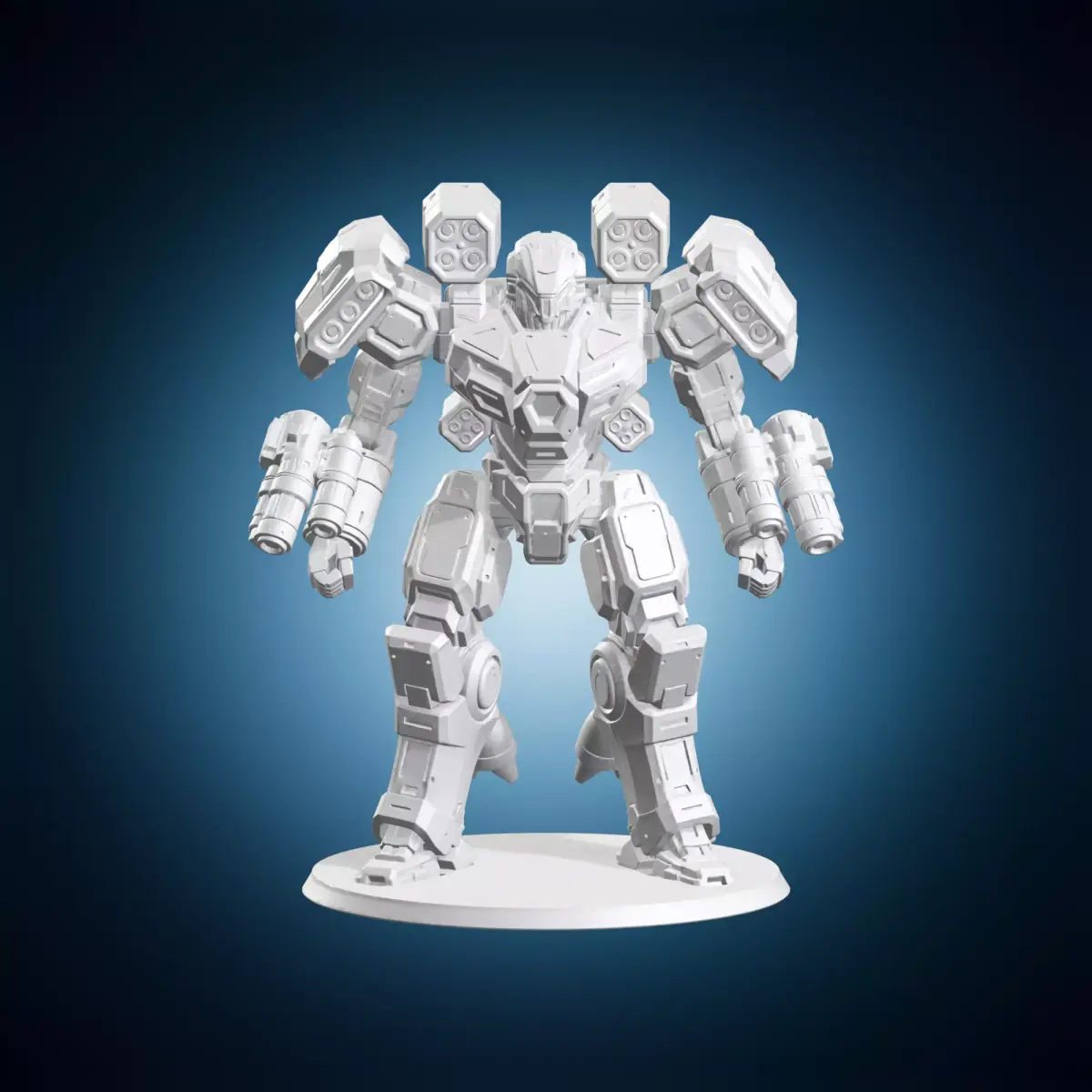 Heavy Battle Mech Robot Figurine 3D print model