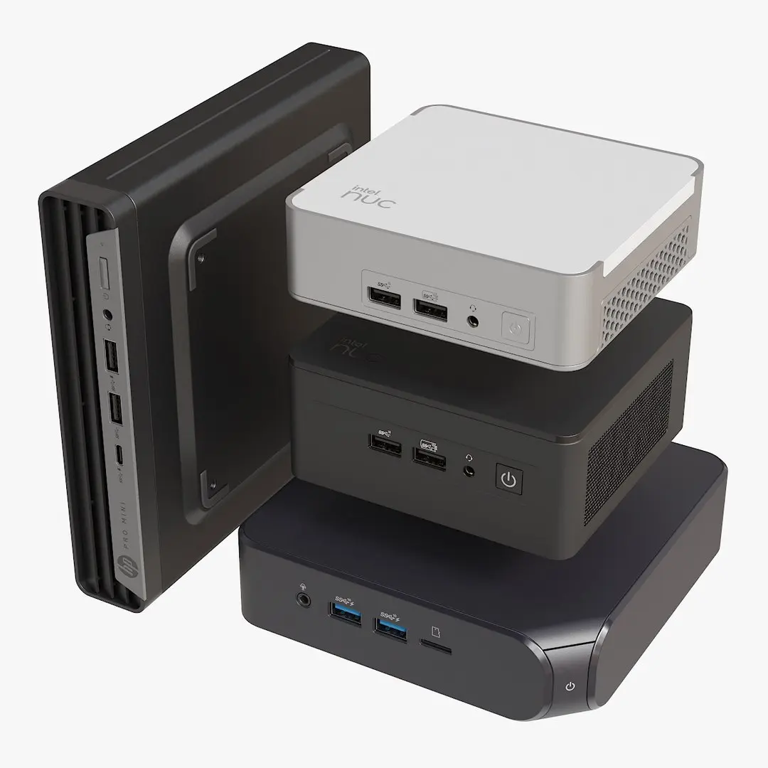 4 Mini PC Collection 3D model