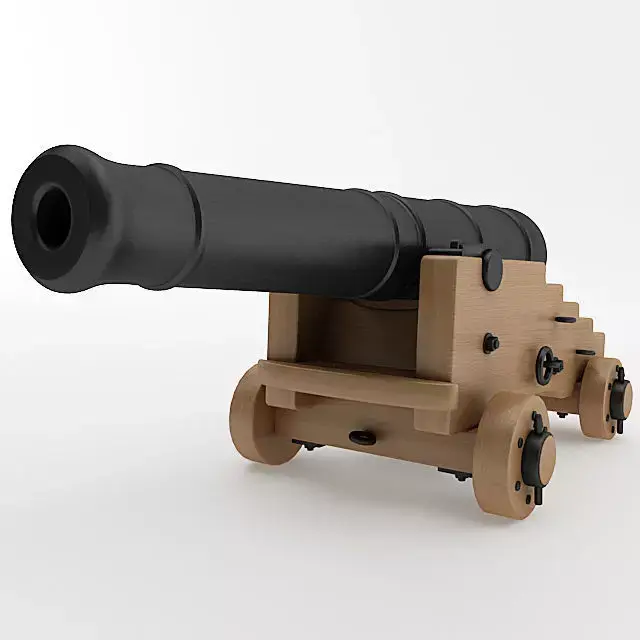 24 Pounder Naval Cannon 3D model