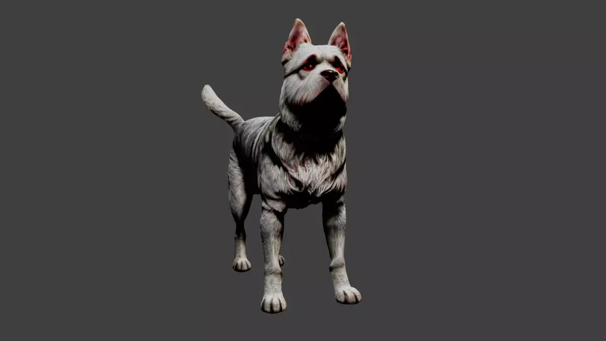 Dog Animal Low-poly 3D model 2