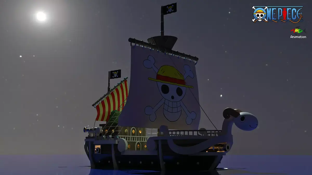 Going Merry One Piece Complete With Rooms 3D model