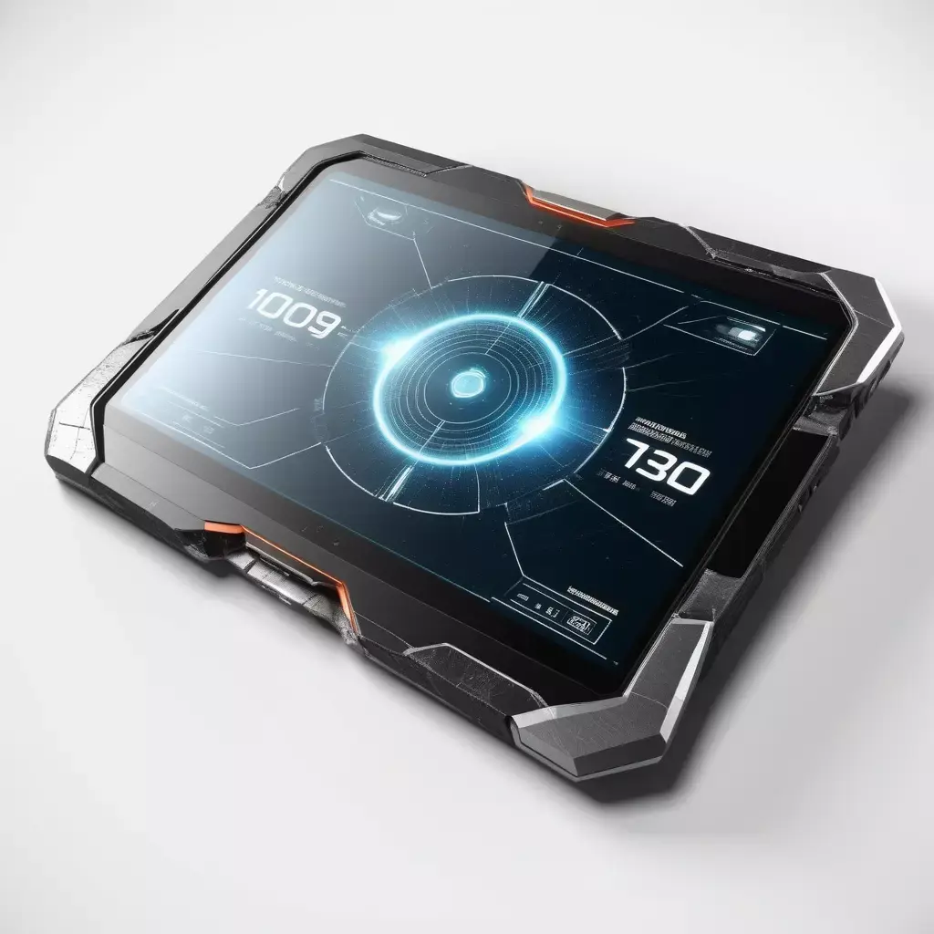 SciFi Tablet Cracked Screen 3D model