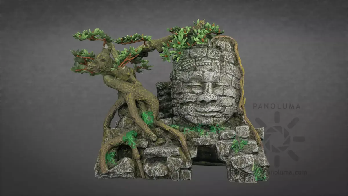 Aquarium Head Sculpture 3D Scan Low-poly 3D model