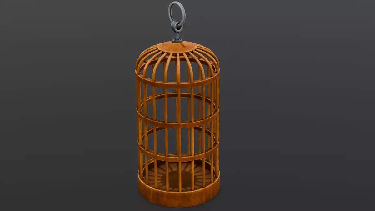 Bird Cage 3D Model Low-poly 3D model buy